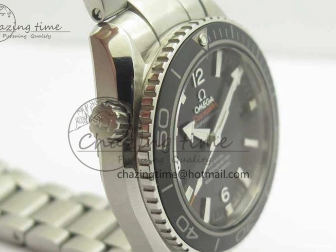 0423 Sleek Planet Ocean Professional Ceramic Bezel 42mm 1:1 MK Best Edition Silver Markers On SS Bracelet A 8085